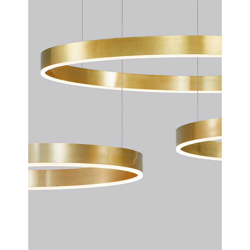 Motif LED Hängelampe Gold in elegantem Design mit hochwertigem Aluminium und Acryl.