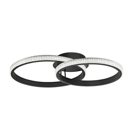 Lampada a soffitto a LED sferzante-nero
