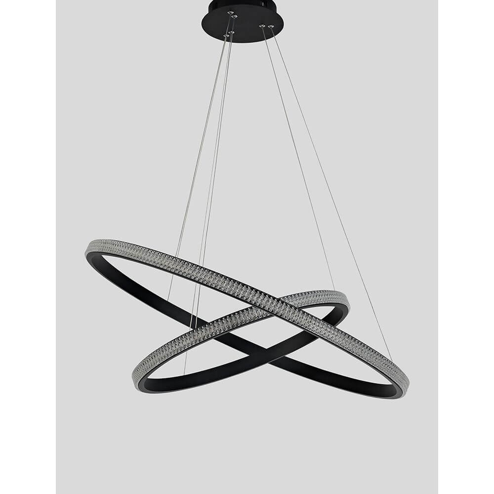Nager LED Hängeleuchte Ø 67cm Schwarz - moderne Deckenleuchte mit elegantem Design und feiner Lichtstreuung.