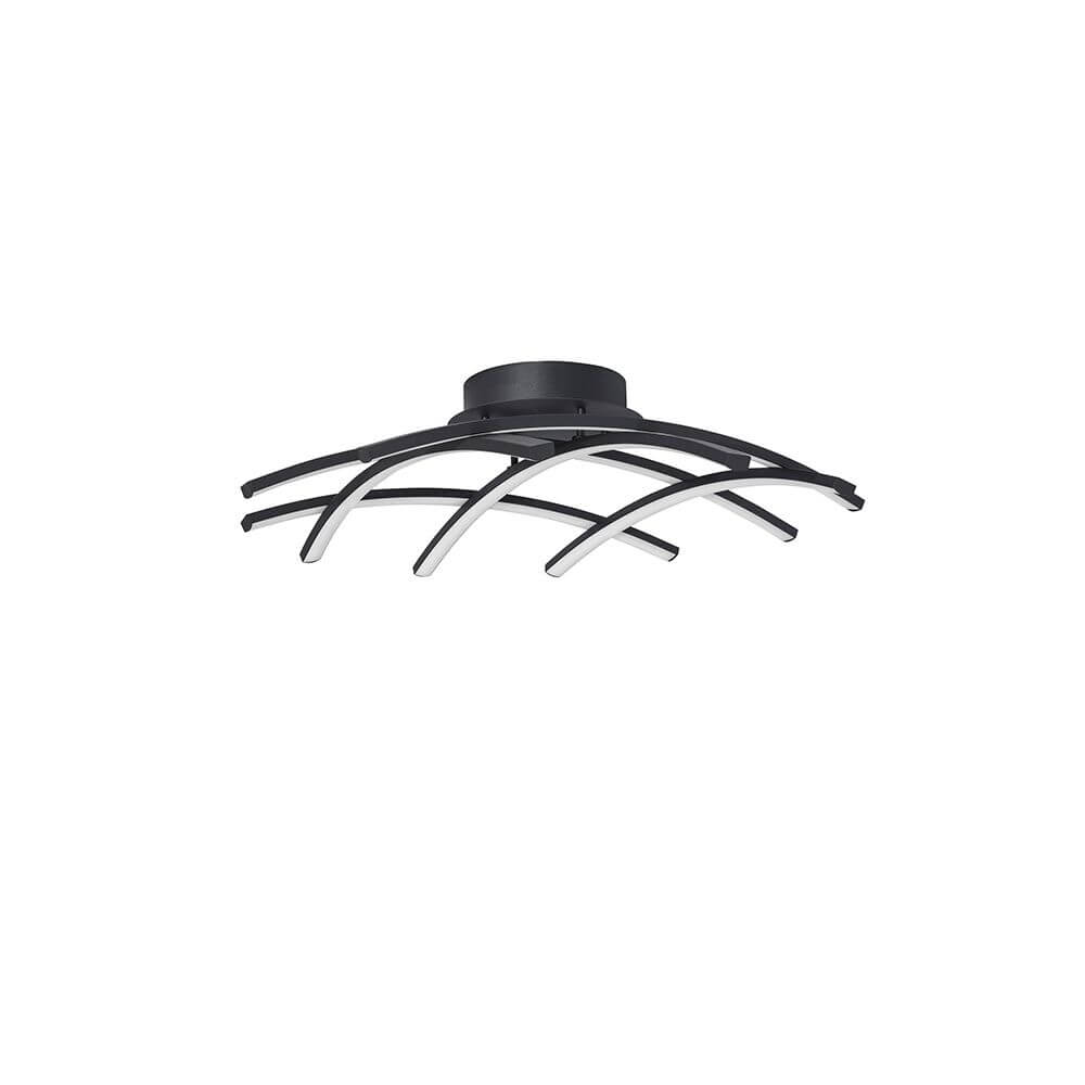 Narvi LED Deckenleuchte Schwarz in elegantem Design mit dekorativem Muster und guter Lichtverteilung.