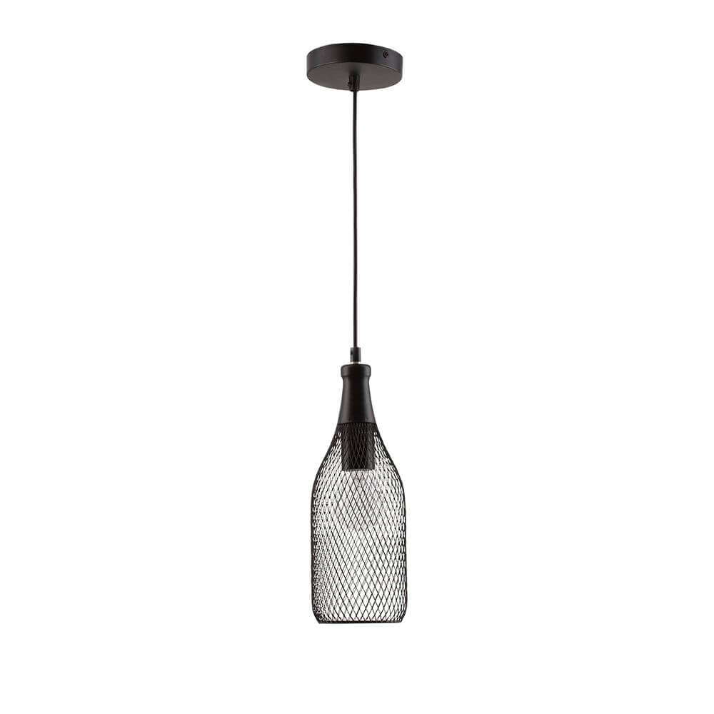 Neva Metall-Pendellampe Schwarz mit modernem Design und schwarzer Metalloberfläche.