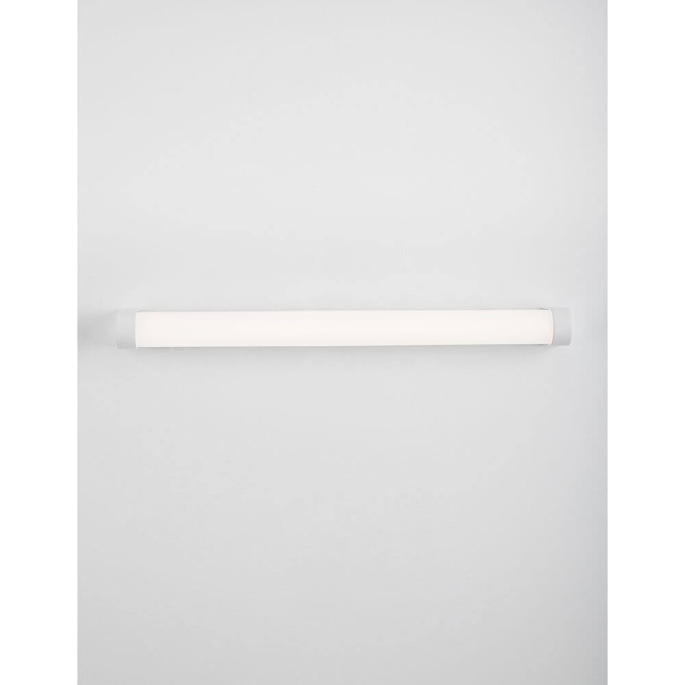 Noor LED Bad-Wandlampe, Acryl, moderne Wandleuchte mit weißem Acryl und integrierter LED-Beleuchtung für Badezimmer.