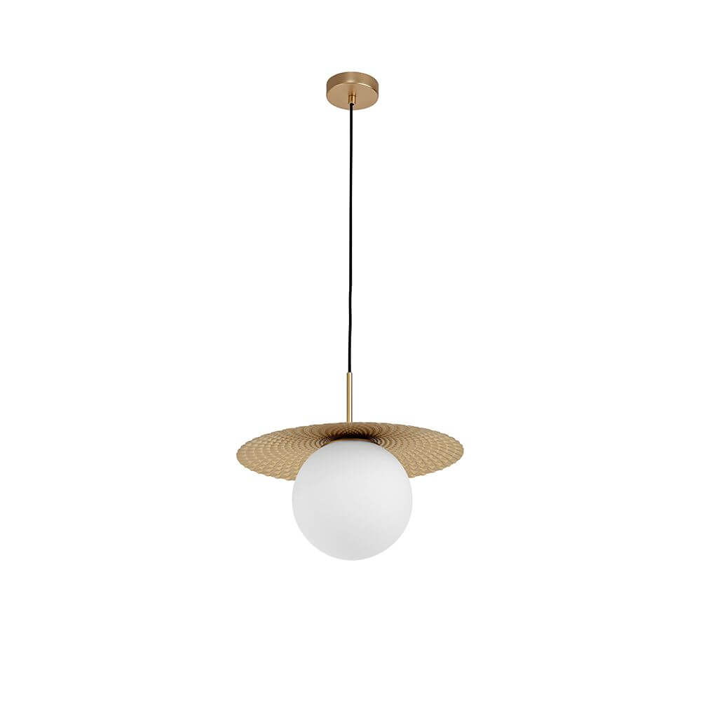 Obbit Glas-Hängelampe Metall Schirm mit eleganter Struktur und dekorativem Schirm, ideal für jeden Wohnbereich.