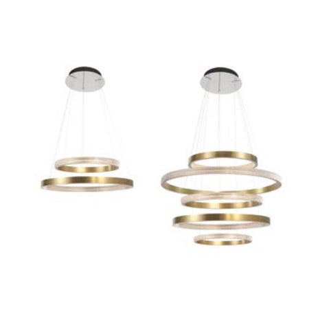 Oblix canopy for 1-5 rings in gold and white with a modern design and various ring sizes.