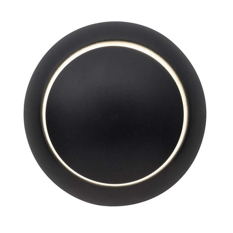 Odin LED adjustable wall light in elegant black with gold accents.