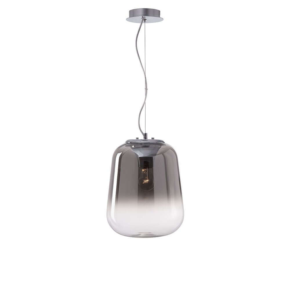 Oliverio Pendellampe Rauchfarben mit Verlauf, moderne hängende Lampe in Rauchglas-Optik.