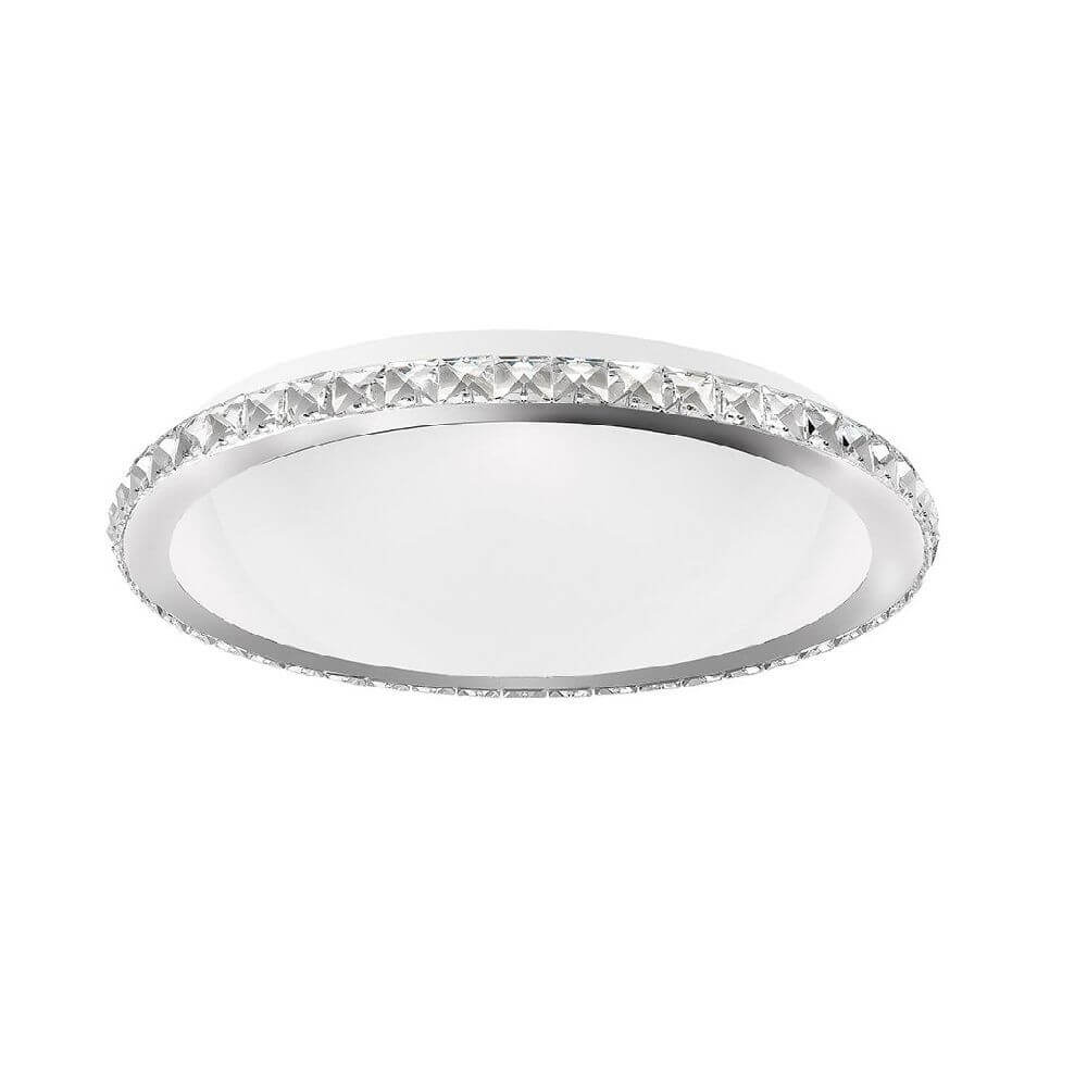 Nova Luce Palermo Deckenleuchte K9 Kristall Chrom mit elegantem Design und weichem Licht.