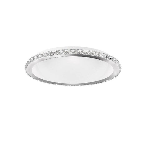 Plafonnier Nova Luce Palermo cristal K9 chromé avec boîtier de couleur chromée et cadre en cristal K9