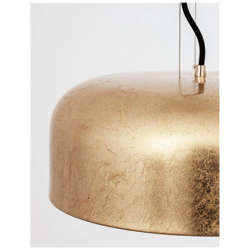 Perleto Hängelampe Ø 35cm Metall, Gold - Detailansicht der goldenen Pendelleuchte von Nova Luce.