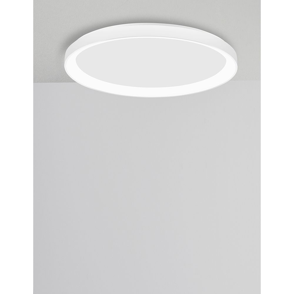 Pertino LED Deckenlampe Ø 48cm in Weiß, modern und dimmbar für jeden Raum.