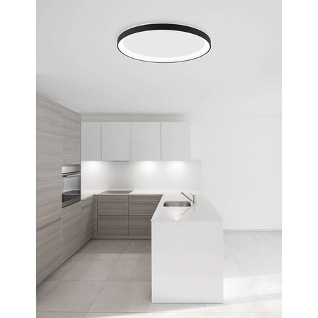 Pertino LED Deckenleuchte Ø 38cm Acryl in moderner Küche mit weißem Dekor