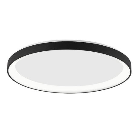 Pertino LED Deckenleuchte Ø 38cm Acryl in modernem Design mit abgerundeter Form und eleganter Schwarz-Weiß-Kombination.