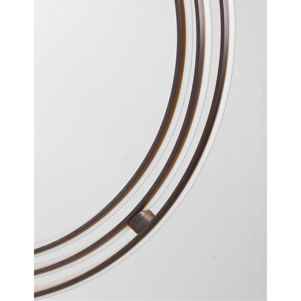 Detailansicht der Pertone LED Hängelampe Schwarz mit eleganten, modernen Linien.