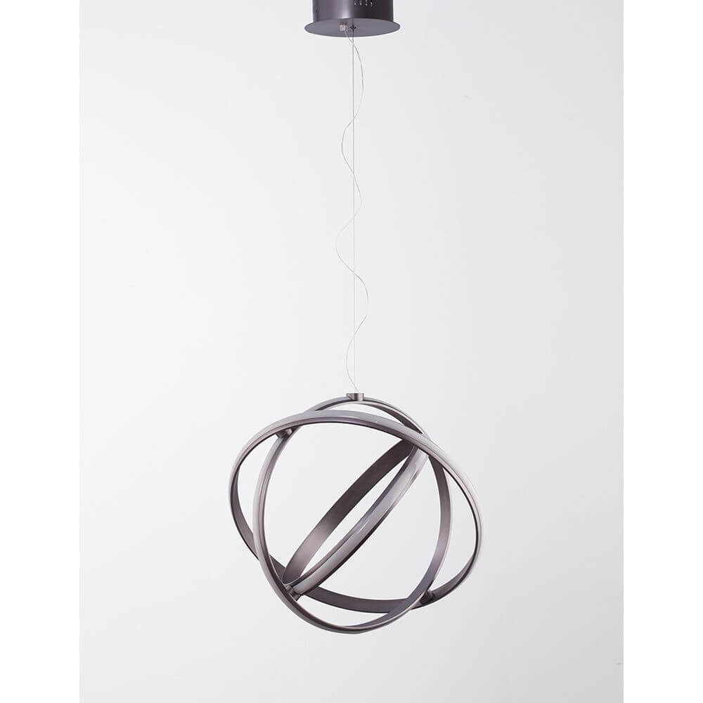 Moderne Pertone LED Hängelampe Schwarz aus Aluminium und Acryl in stilvollem Design.