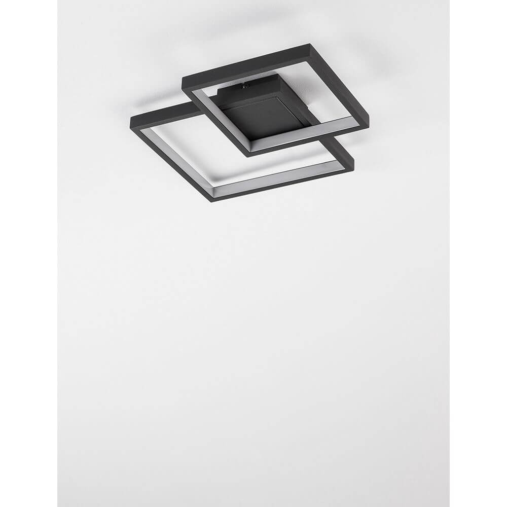 Moderne Porto LED Deckenlampe in quadratischem Design, ideal für jeden Raum.