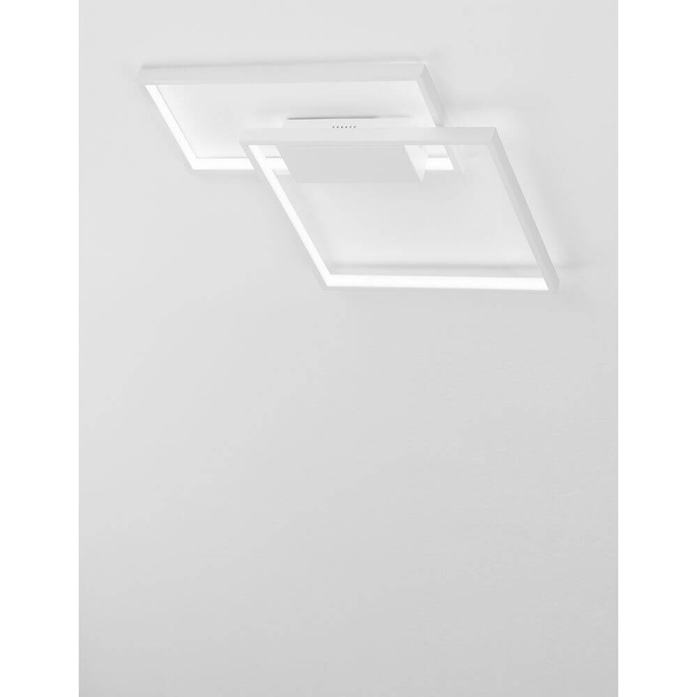 Porto LED Deckenlampe 45cm Weiß - modernes und minimalistisches Design mit gleichmäßiger Lichtverteilung