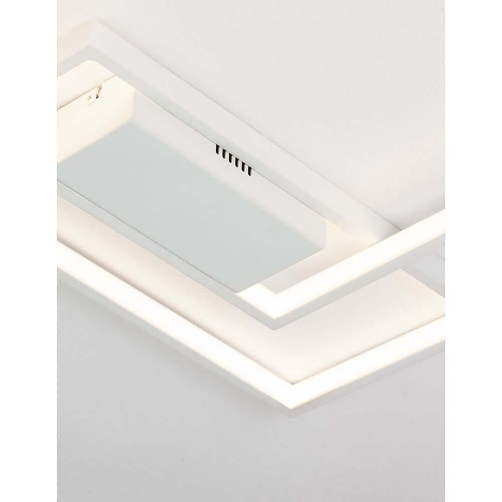 Porto LED Deckenlampe 45cm Weiß – moderne Plafondleuchte mit minimalistischem Design aus Aluminium und Acryl.