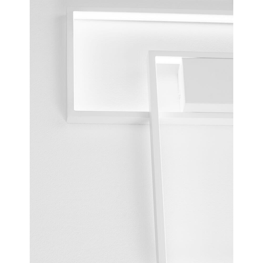 Porto LED Deckenlampe 45cm Weiß Detailansicht des minimalistischen Designs aus Aluminium und Acryl.