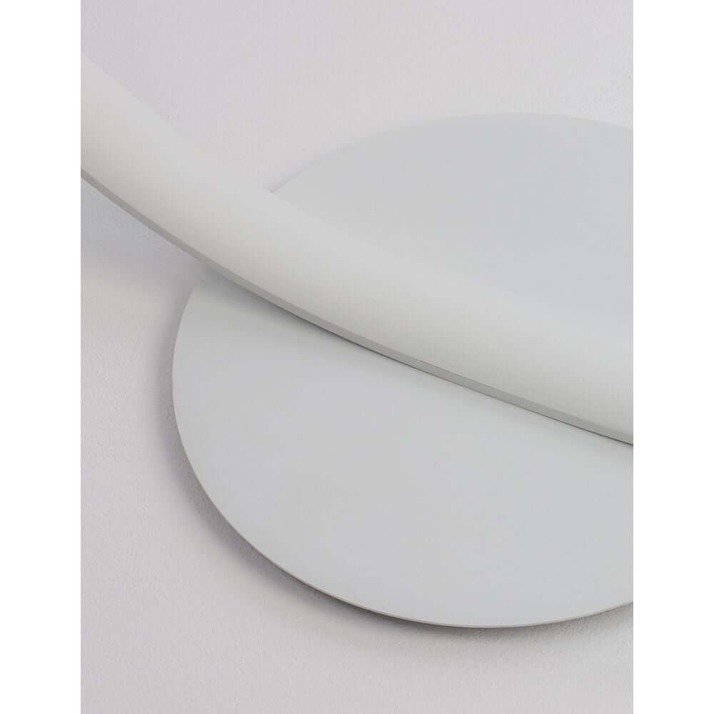 Premium LED Stehlampe Gebogen – minimalistischer weißer Acryl-Aluminium Lampenfuß für Wohnzimmer und Esszimmer