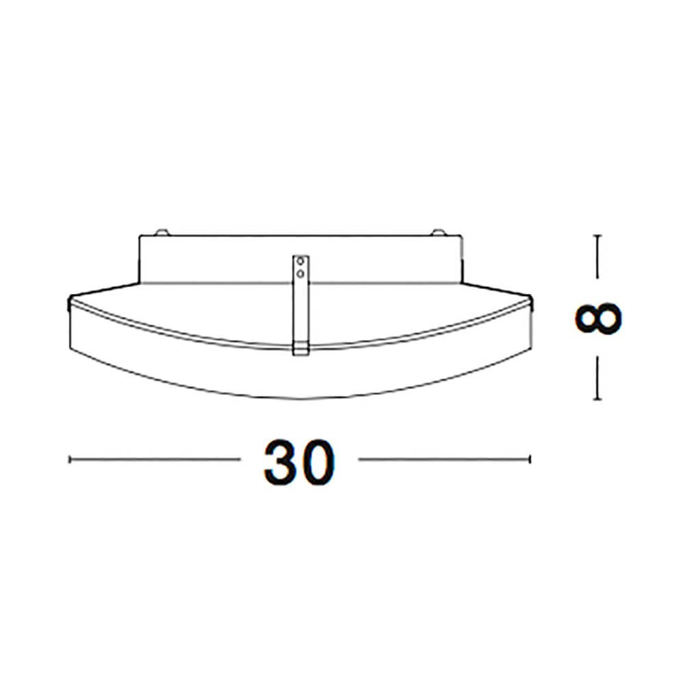 Quale Glas Deckenlampe 4-Eckig Weiß
