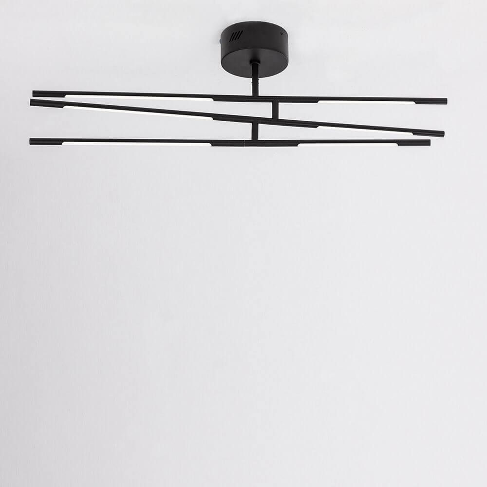 Raccio LED Deckenlampe Drehbar, Metall in modernem Design mit schwarzem Finish.