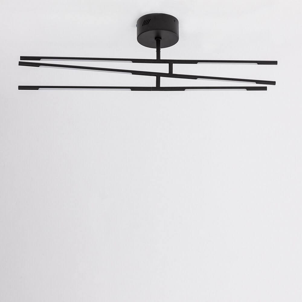 Raccio LED Deckenlampe Drehbar, Metall, modern und elegant in schwarzem Design.