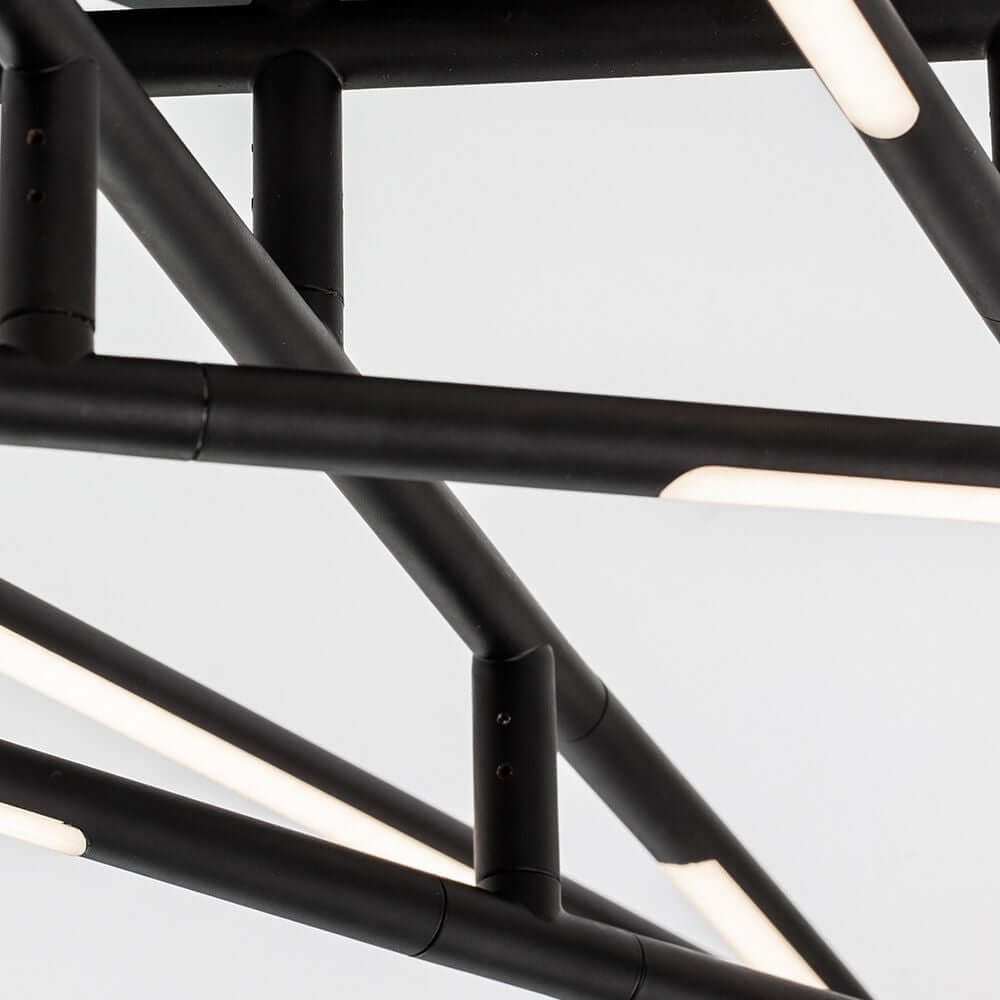 Detailaufnahme der Raccio LED Deckenleuchte Metall mit geschmackvollem Design und modernen LED-Streifen.