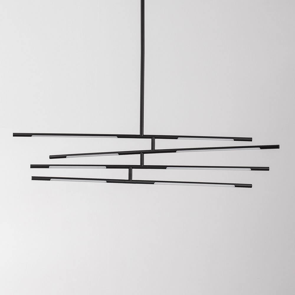 Raccio LED Hängelampe Ø 81cm Metall mit modernem Design in Schwarz und klaren Linien.