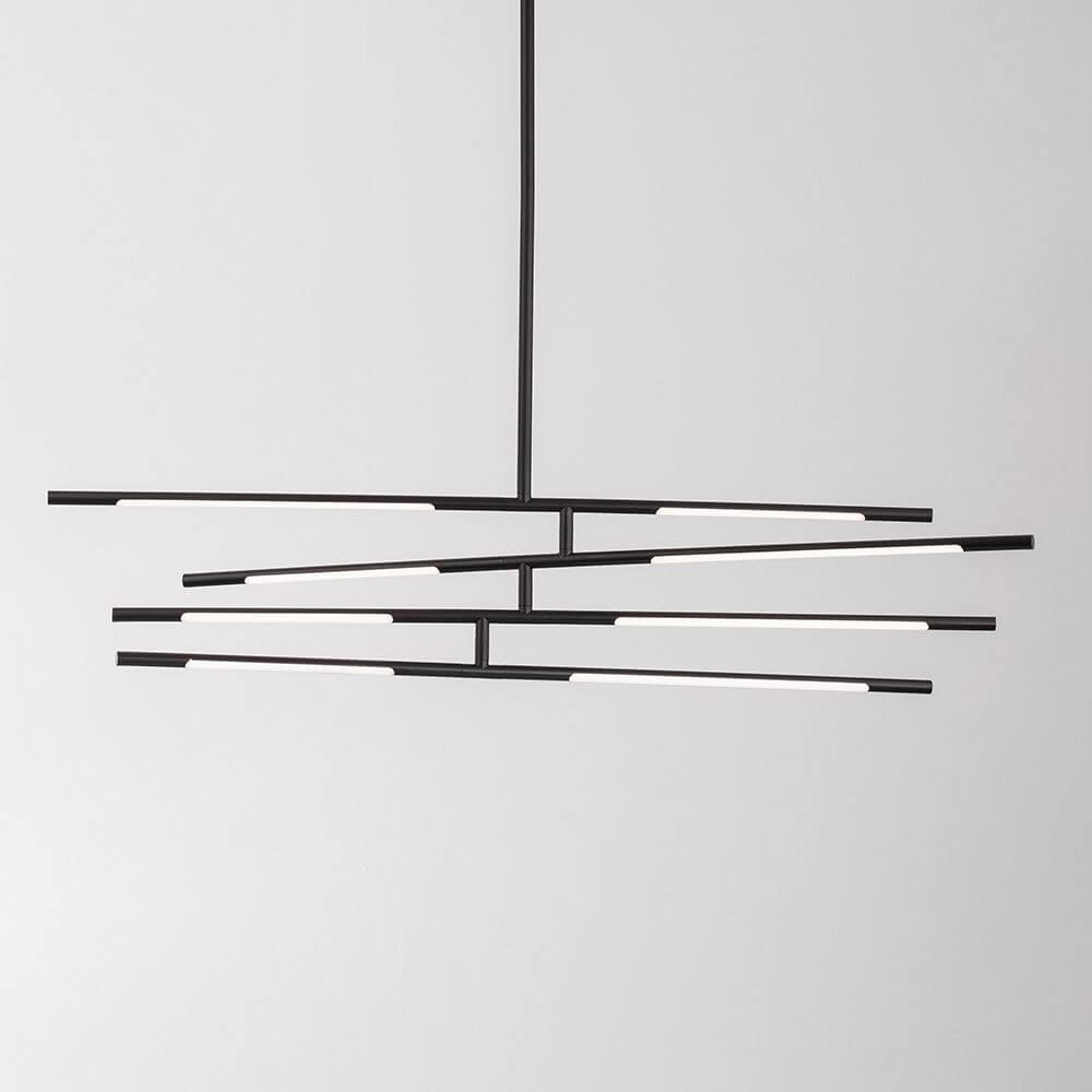 Raccio LED Hängelampe Ø 81cm Metall, moderne Pendelleuchte mit filigranen Metallstäben und warmem Licht.