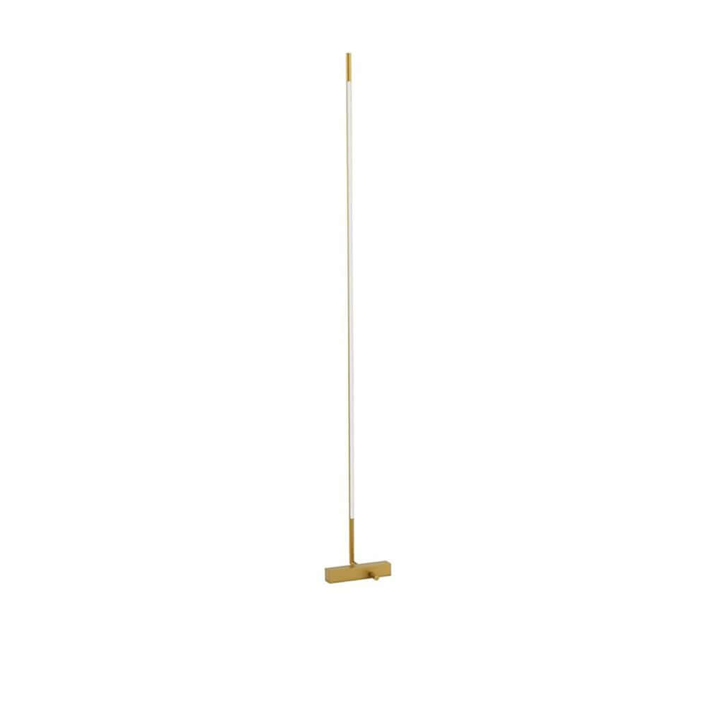 Raccio LED Stehlampe 140cm Gold in edlem Messing-Design mit filigraner Silhouette und klaren Linien.