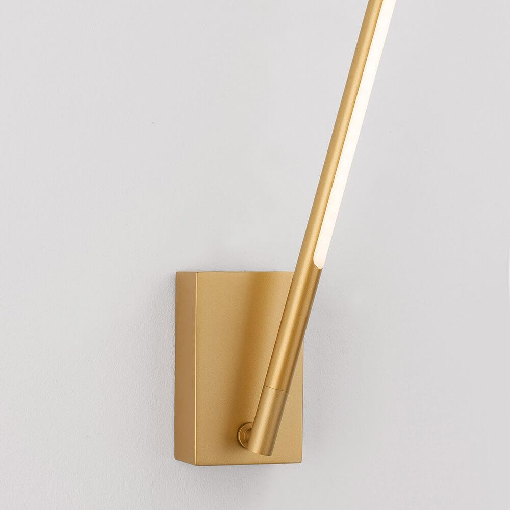 Raccio LED Wandleuchte Metall, Acryl in goldfarbenem Design für modernes Wohnen.