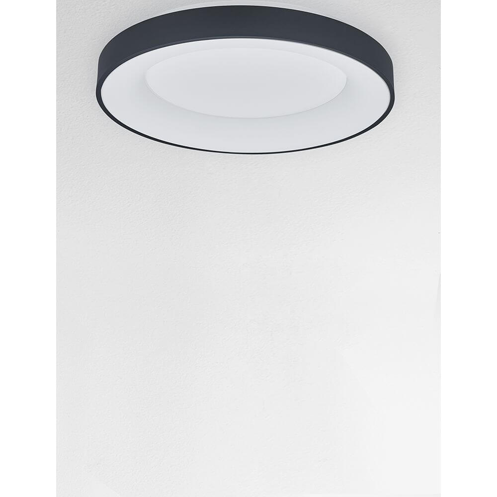 Rando LED Smart Deckenlampe Ø 60cm - moderne Deckenleuchte mit minimalistischem Design aus Aluminium und Acryl.
