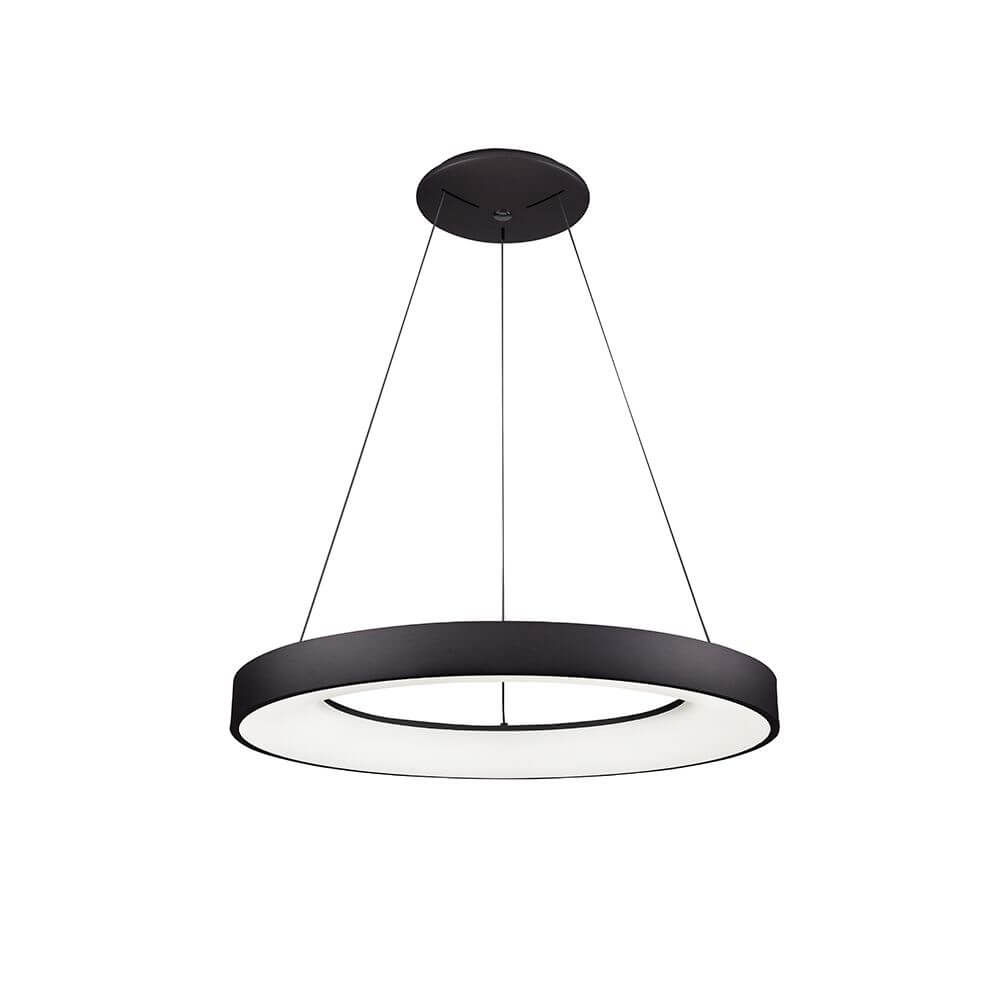 Rando LED Smart Hängeleuchte in modernem Design aus Aluminium und Acryl, ideal für stilvolle Innenräume.