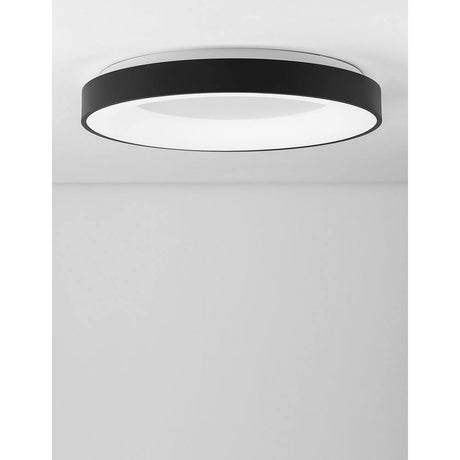 Rando Led Thin ceiling lamp black Ø 60cm