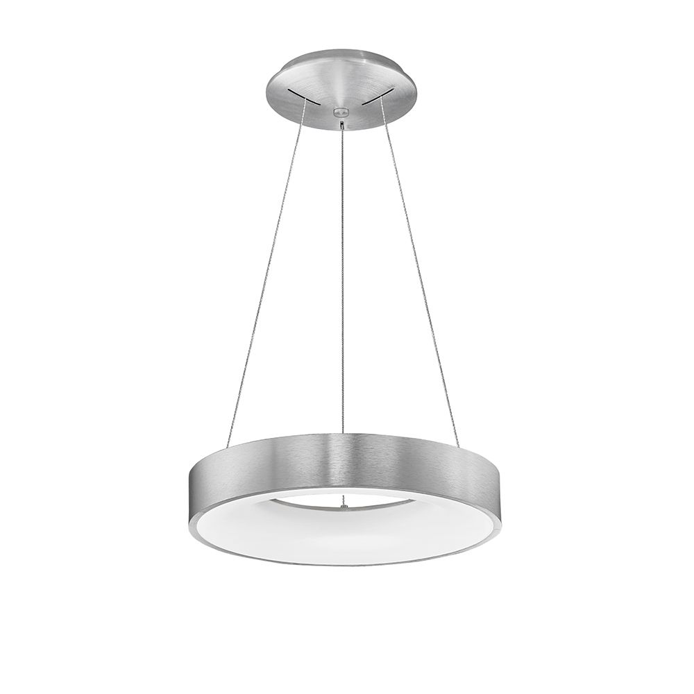 Rando LED Thin Hängelampe aus Aluminium und Acryl mit minimalistischem Design, ideal für Wohnzimmer oder Esstisch.