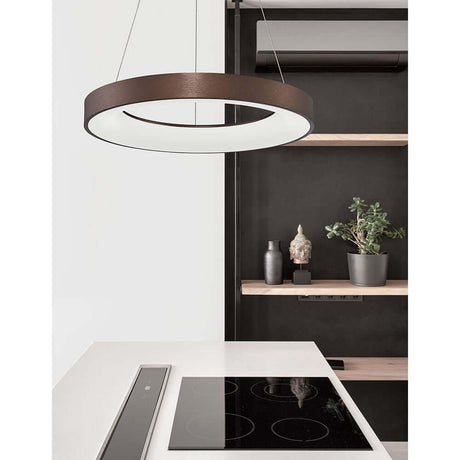 Rando LED Thin Hängelampe Ø 60cm Acryl, elegante Pendelleuchte in modernem Wohn- und Essbereich.