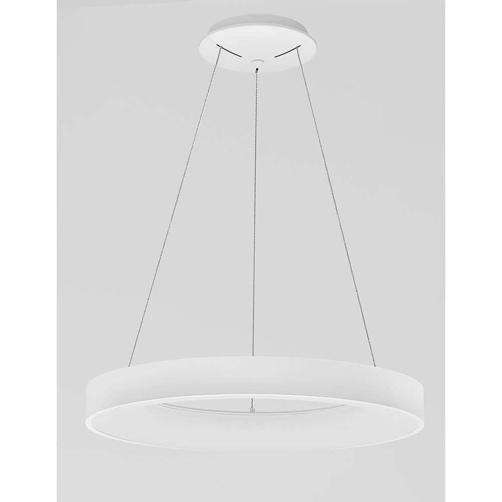 Rando LED Thin Hängelampe Ø 60cm Acryl mit schlankem, minimalistischen Design in Weiß.