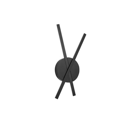 Moderne Reslin LED Metall Wandleuchte in Schwarz mit künstlerischem Design für stilvolle Beleuchtung.