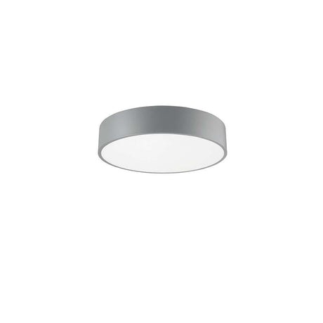 Roda LED Deckenlampe Ø 40cm Rund in modernem Design mit flachem, runden Gehäuse in Silber.
