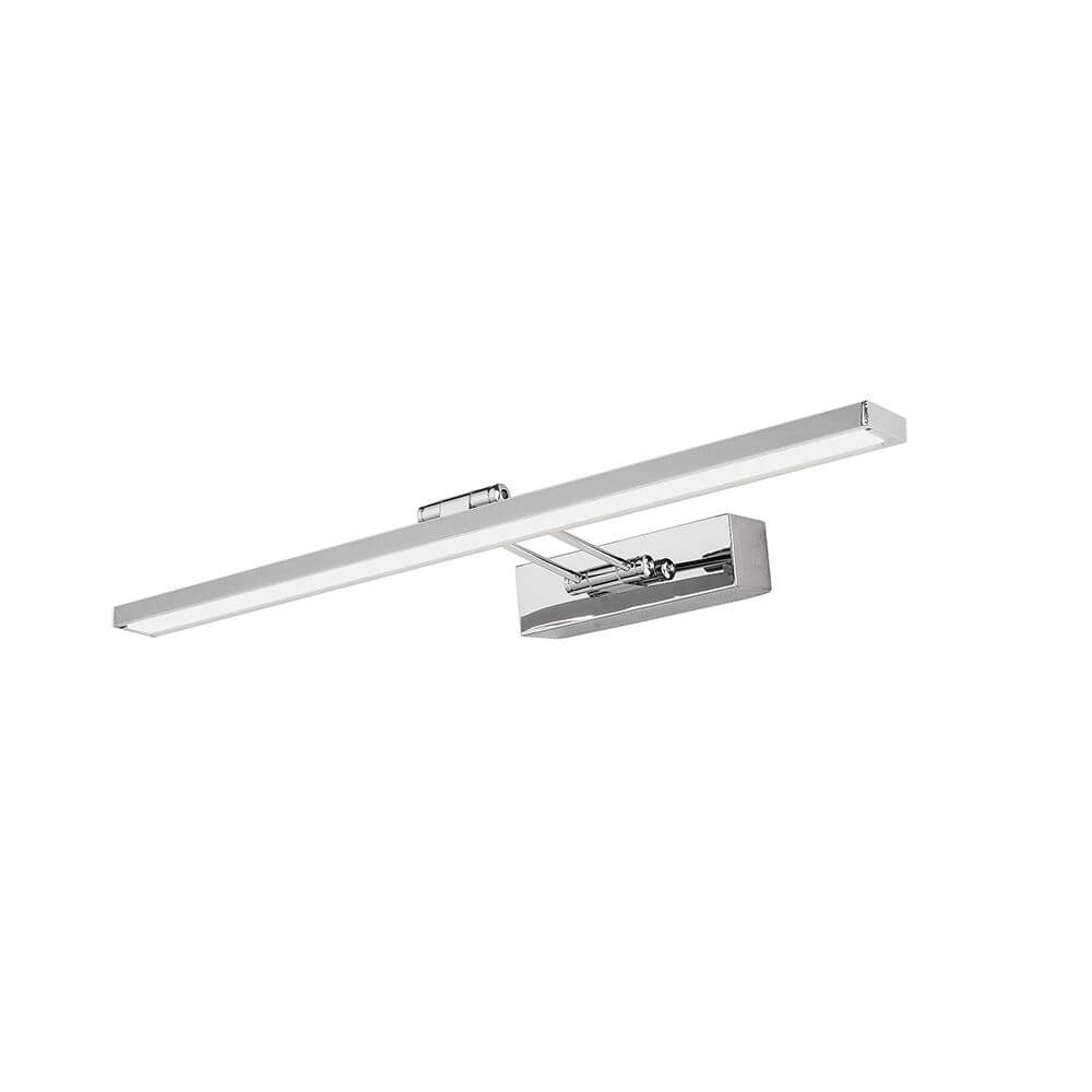 Rosa LED Bad Wandlampe Chrom in modernem Design mit eleganter Chrom-Oberfläche und LED-Beleuchtung.