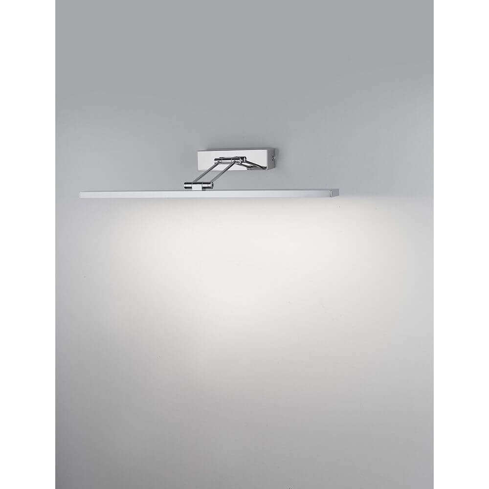 Rosa LED Bad Wandlampe Chrom, stilvolle Wandleuchte mit chromfarbenem Finish und LED-Beleuchtung.