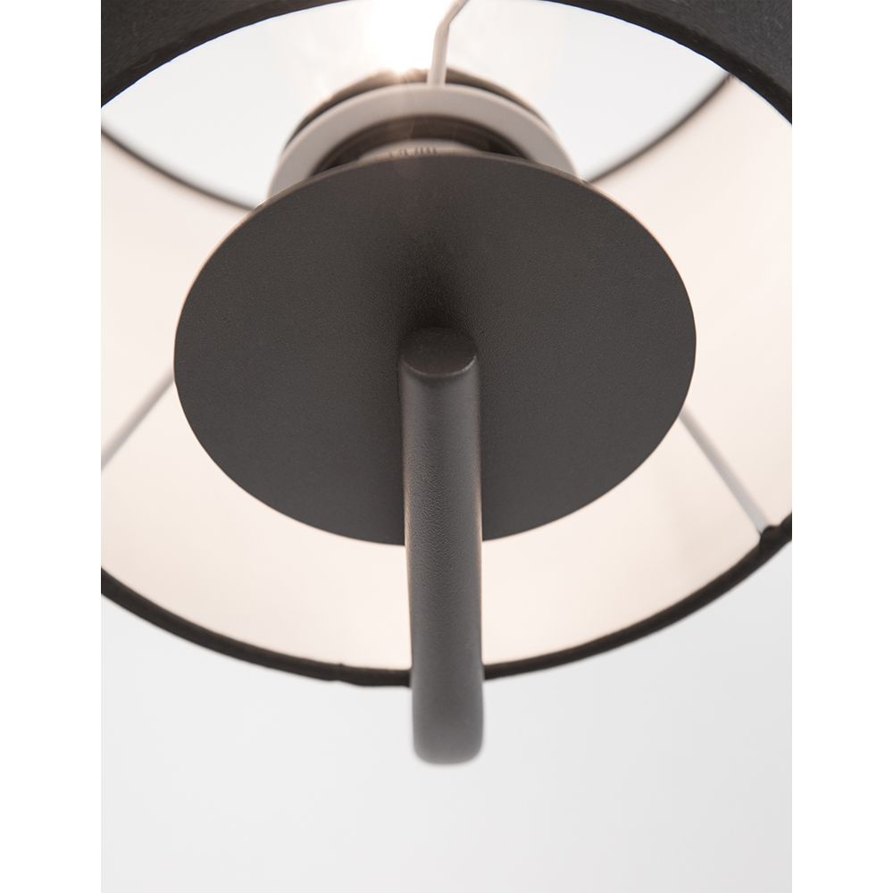 Sage Bett- & Wandlampe mit LED-Leselicht, Ansicht des Lampenschirms und Halterung.