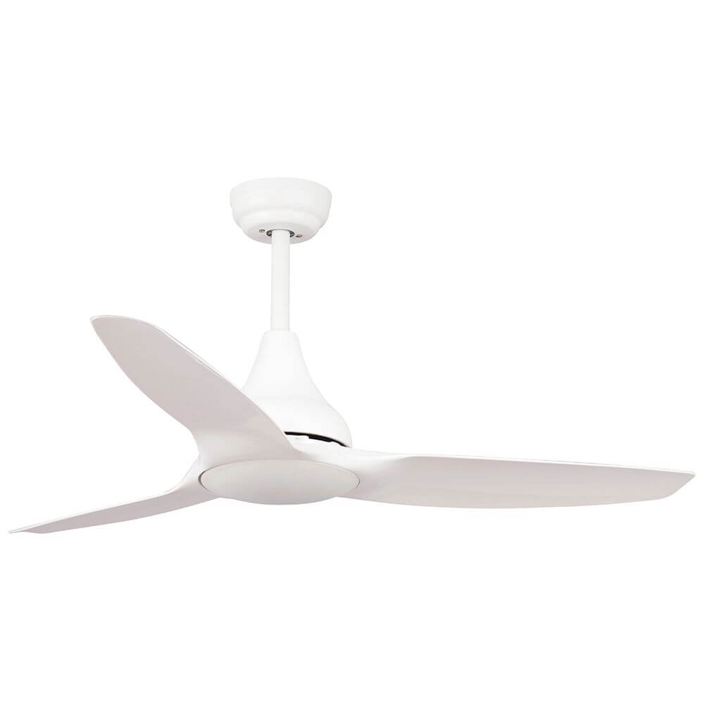 Samoa LED Ventilator Metall in modernem Weiß mit drei Flügeln, ideal für Wohnräume und Luftzirkulation.