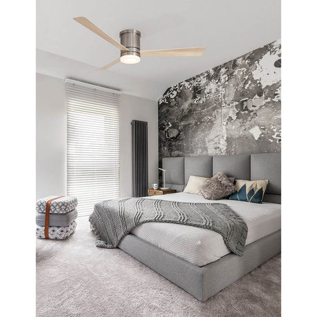 Satin LED -fläkt borstade nickel