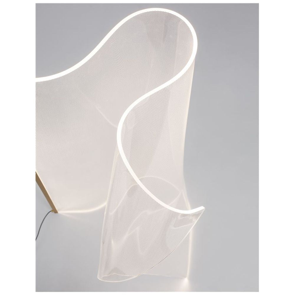 Sidero led golvlampa akrylvågig