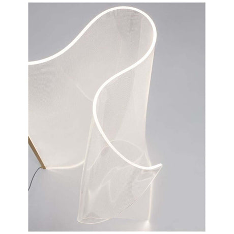Siderno LED floor lamp acrylic wavy, innovative lamp with elegant design and good light distribution.