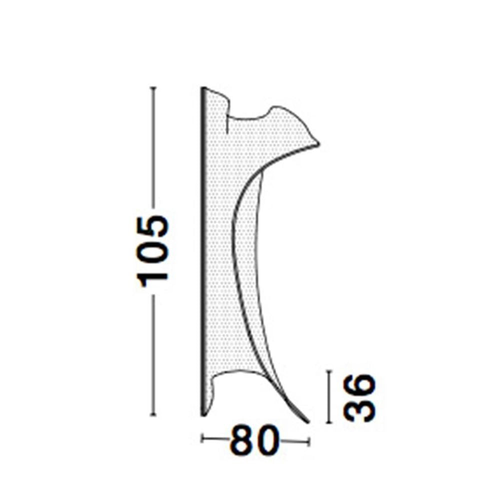 Sidero led golvlampa akrylvågig