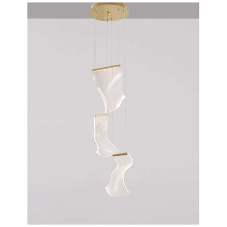 Siderno LED Hängeleuchte Aufhängung Acryl, moderne Deckenleuchte aus Aluminium und Acryl für Wohnzimmer oder Esstisch