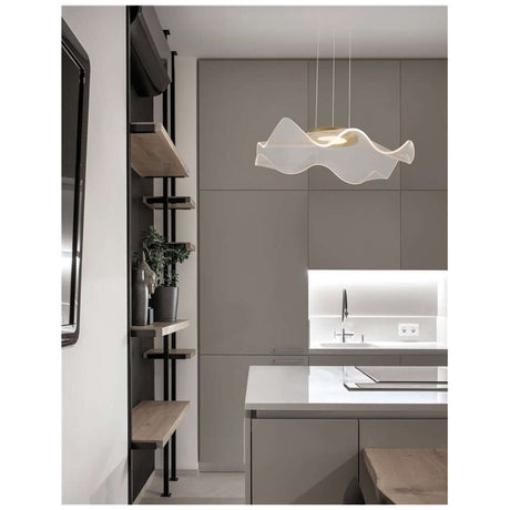 Luminária pendente LED Siderno em metal transparente