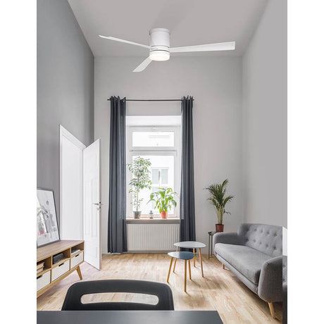 Silkeslen LED Fan Wood White